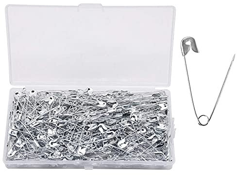 YOFASEN 300 Stück Sicherheitsnadeln - Große und kleine Stecknadeln Nickel Plated Pin - für Kleidung Kunsthandwerk Nähen Schmuckherstellung Home Office Verwenden, Silber, 35mm