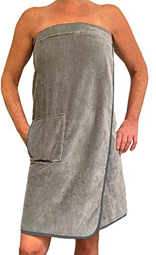 HOMELEVEL Toalla Baño y Sauna Mujer - Toallas de Baño Ducha SPA Gimnasio Piscina con Bolsillo - Toalla de Ducha 100% algodón - Talla Ajustable Universal - Super Absorbente