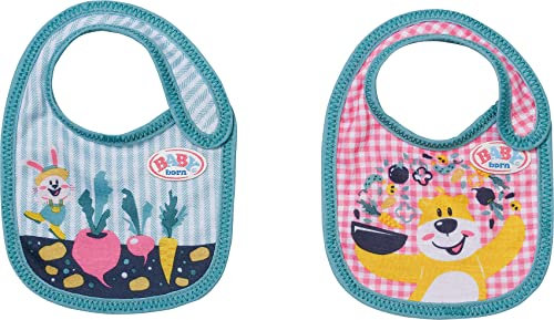 BABY born 830840 Lätzchen 43 cm, Puppenkleidung Puppen Zubehör, grünes oder pinkes Puppenlätzchen, 1 Stück, Farbe nicht frei wählbar