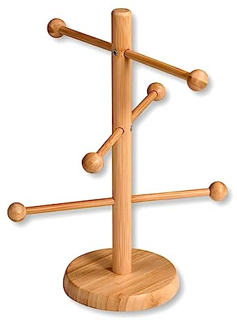 Kesper Brez'n & 58615 - Soporte para salchichas (6 brazos, bambú, 15 cm de diámetro, 37 cm de altura), color marrón