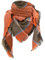 AaaozKjie Loop Schal Damen für Damen, stilvoll, weich, klobig, kariert, riesiger Schal, Dreieckstuch Damen (Orange, One Size)