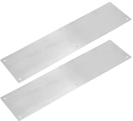 Placa De Protección De Puerta De 2 Piezas, Placa De Protección De Acero Inoxidable Placa De Protección De Puerta Delantera Placa De Empuje De Puerta Placa De Puerta Para Puerta Exterior O Puerta Inter
