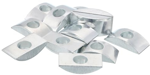 QUARKZMAN 12pz M8 Mezza Luna Dadi Rondelle Ferro Pieno Mezza Luna Blocco Rondella Distanziatore Connettore Hardware Raccordi Argento