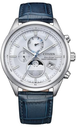 Citizen Eco-Drive Herrenuhr Funk-Solar Mondphase Blau BY1030-09A
