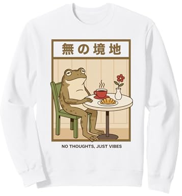 No Hay Pensamientos, Solo Vibraciones, Cabeza vacía, Rana, Zen japonés Sudadera