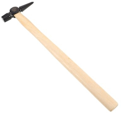 TOPPERFUN Martillo de Inspección Ferroviaria Puntiagudo de Acero con Mango de Madera 40 Cm para Mantenimiento Industrial y Reparación Eléctrica, Herramienta Manual para Detección Precisa