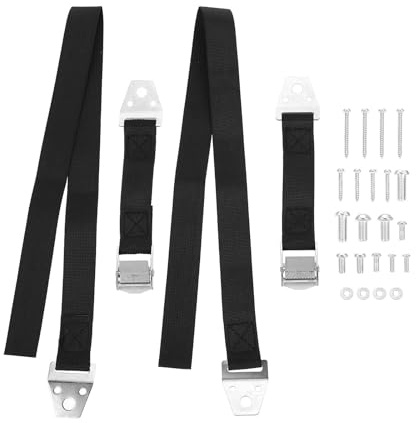 CLISPEED 2pcs Black Tv Anti-tip Straps with Polyester and Zinc Alloy for Safety, Earthquake Protection, Suitable for Dressers and Mirrors to Secure Furniture and Prevent Tip-Over Accidents