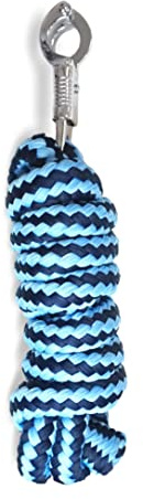 Guinzaglio con gancio antipanico per cavallo, in diversi design alla moda, guinzaglio per pony, asino, capra (azzurro/blu)