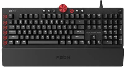 Agon by AOC AGK700 Tastiera da gioco - Layout italiano - Interruttori Cherry MX Red - Anti-Ghosting - Software AOC G-Tools - Rollover N-Key