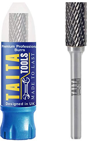 Carbide Burr 1/4 Shank, SA-3 Tungsten Double Cut Rotary Die Grinder Bits - Cutting Burrs for Milwaukee, Dewalt and Makita Die Grinder Accessories - Wood Carving Metal Working & Sturdy Storage Case