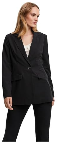 VERO MODA Giacca blazer classico con un bottone e vestibilità morbida. Nero