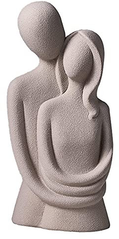 DASNTERED Moderne Skulptur, Paar, Keramik-Skulptur, Wohnzimmer, Keramik-Skulptur, abstrakt, modernes Geschenk, Schreibtisch, Heimdekoration, Paarstatue