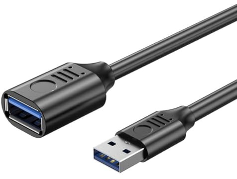 Diarypiece Câble d'extension USB 3.0 haute vitesse - Câble d'extension USB 90 degrés mâle vers femelle - Transfert de données 5 Gbit/s pour rallonge de souris