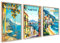 ag.art deco Posters 30x40cm | Amalfi Napoli Sorrento Zitronen Poster Set Italien für Wohnzimmer oder Schlafzimmer | Mediterran Reisen Aesthetic | 3x Bilder ohne Rahmen