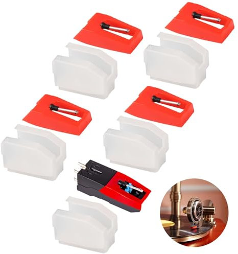 6 Pièces Aiguille Tourne Disque, Pointe de Lecture Tourne-Disque Aiguille Aiguille Diamant Stylet de Remplacement Universelles Platine Vinyle Aiguilles Compatible avec Teac Bush