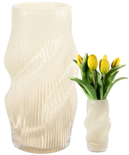 Vaso in Vetro Soffiato a Mano – Vaso Decorativo Moderno per Fiori, Design Elegante per Casa, Tavolo e Ufficio, Perfetto per Rose e Tulipani