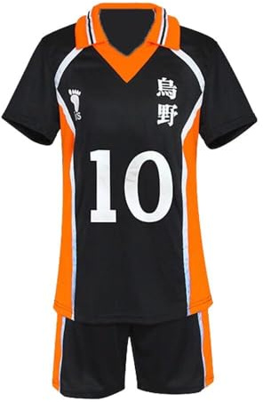 COMING Karasuno Uniforme Shouyou Hinata - Costume pour Halloween - Cosplay - T-shirt et short - Maillot de volley-ball, Couleur 16, XL