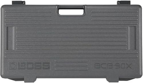 BOSS BCB-90X großes Gitarreneffekt-Pedalboard mit Gehäuse und integriertem Deckel | Robustes Spritzgussgehäuse mit Verteiler, anpassbar für die Platzierung von bis zu zehn Pedalen