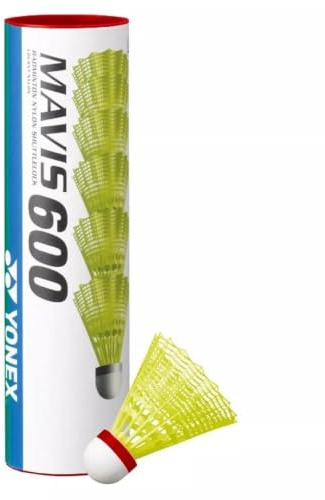 Yonex Mavis 600 Shuttlecocks - 6-Tube - FAST, YELLOW