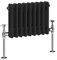 NRG 300 x 425mm Black Radiator Traditional 2 Column Horizontal Central Heating Cast Iron Rads