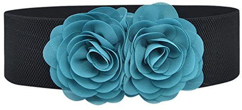 Frauen-Taillengürtel für den täglichen Gebrauch Damen dehnbarer Gürtel für Kleider Vintage elastischer breiter Taillengürtel Schal Gelb Damen-Ledergürtel in Übergröße