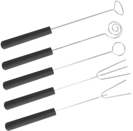 TOPBATHY 5St Schokoladengabel aus Edelstahl Fonduegabel aus Edelstahl Tauchgabel schaschlikspieße heißer Topf Küchengerät - Rostfreier Stahl einstellen Käse Werkzeug Süssigkeit