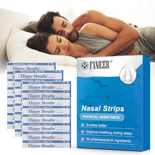 50 Pcs Transparente Nasales Antironfados,Roncar Nasal Strips,Dilatador Nasal, Tiras nasales Antironfados Para Dormir,Ayuda a Dejar de Roncar y Alivio de la Congestión Nasal