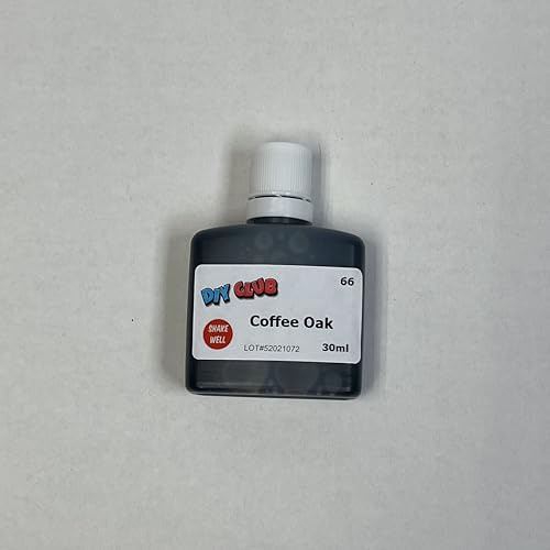 Water-Based Wood Dye, Wood Stain 500ml, 1000ml. Eco-Friendly, Non-Toxic, DIY Interior Projects, Quick Dry, Furniture.Black, Red, Green, Blue, Pine, Oak, Brown, Mahogan, (Coffee Oak, 30ml Tester)
