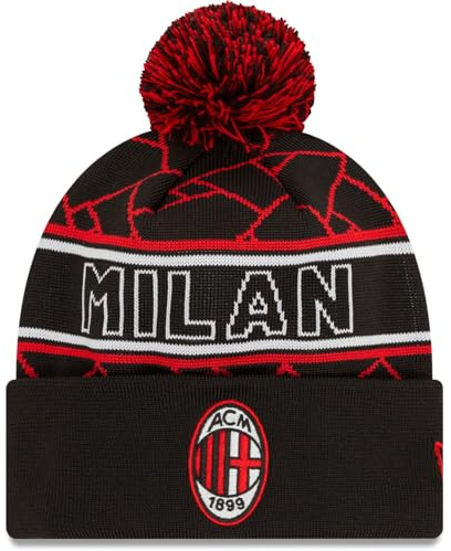 New Era Vintertofsmössa – sportmössa AC Milano, svart, one size