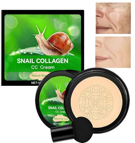 Fondotinta CC Cream - Correttore Impermeabile | Crema CC Leggera a Cuscino Idratante per Pelli Secche Grasse Sensibili con Ritocco Giornaliero