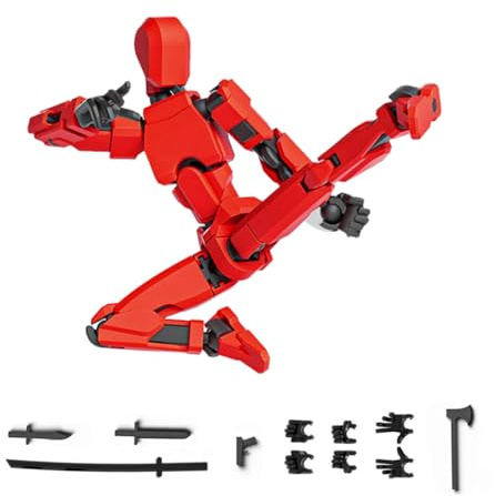 KEQAR 1 Figura de Acción 3D Impresa con 13 Articulaciones, 4 Armas y 3 Manos, Regalo Ideal para Amigos
