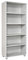 furni24 Aktenschrank mit Fächern – Holzschrank fürs Büro und Homeoffice, mit 4 verstellbaren Regalbrettern, Ordnerregal Bücherschrank – Grau, 190x80x40 cm