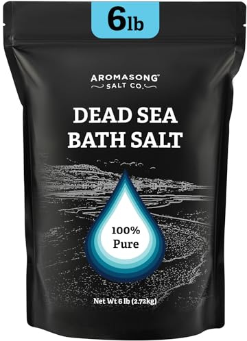 Aromasong Dead Sea Salt Bath Soak 6 Lbs. Bulk Pack – 100% Natural Dead Sea Salts for Soaking, Relaxation, and Detoxification of Skin, Dead Sea Salts for Bath to Rejuvenate and Refresh.