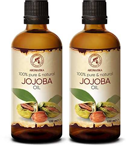 Jojobaöl - 2 x 100ml /200ml - Jojoba Öl - Simmondsia Chinensis aus Argentinien - Kaltgepresst - Rein & Natürlich - Trägeröl - für Haut - Körperpflege - Haarpflege - Trockenes Haar - Spliss Entferner