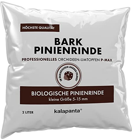 Kalapanta - Bark Orchidées, substrat, écorce de pin Maritime idéal pour rempoter Toutes Les orchidées (Petite Taille | 5-15 mm), autorisé en Agriculture Biologique