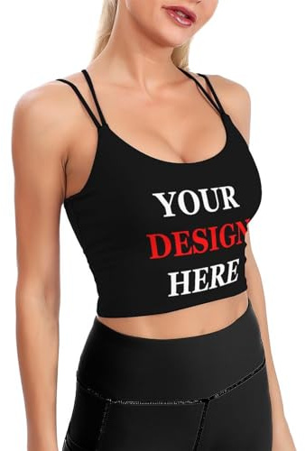 Soutien-Gorge de Sport de Yoga personnalisé pour Femmes, concevez Votre Propre Gilet de Course, Soutien-Gorge d'entraînement, Haut Court personnalisé, Ajouter Une Photo/Texte, Soutien-Gorge Tube