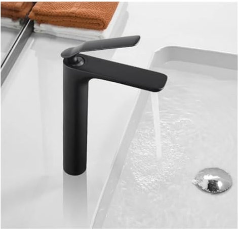 Bathroom Washbasin Faucet Single Hole Heating&Cooling Built-in Mixer Water Tap, Chrome Bathroom Faucet (Chrome Tall)