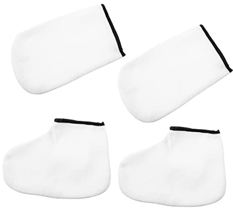 DECORNIJIA 2Paires Bain Cire de Paraffine et Hydratants Kit de Protection pour Mains pour Spa et Traitements à Cire