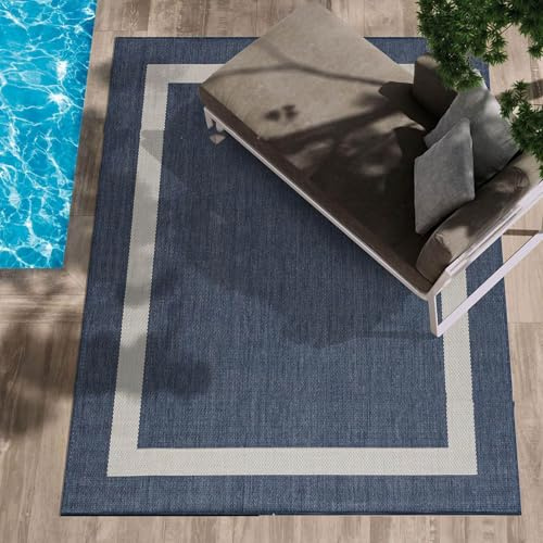 HGTRH Tappeto Da Esterno Impermeabile Terrazzo, Tappeto Da Campeggio per Esterno Camper, Tappeti Da Terrazzo Antipioggia Pieghevole Tappetino Da Patio, Balcone, Giardino F 160 * 230cm