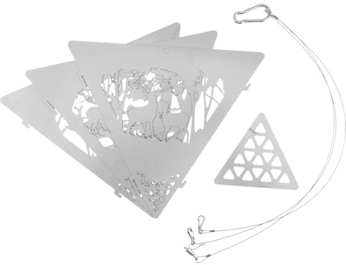 Yardenfun Poêle Suspendue Acier Inoxydable pour Camping Foyer Extérieur Résistant Corrosion Support Polyvalent pour Barbecue et Feu de Camp