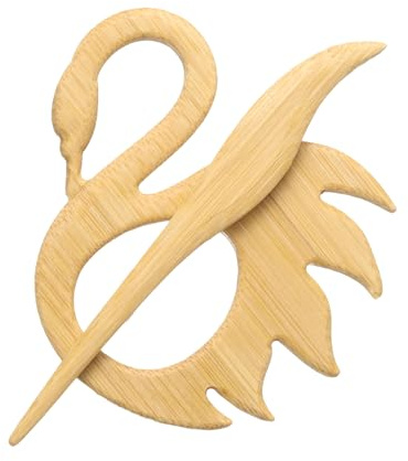QUARKZMAN Broche En Bois, Epingle A Chale En Forme De Cygne, Clip Vintage Pour Pull, Mignonne Broche Animale En Bois Pour Femmes Filles Decorations Pour Echarpe Badge
