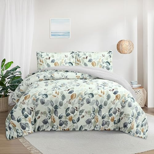 NOVOTEXTIL Edredón Invierno Sherpa Cama 150 (250x260) Extra Grueso 540gr/m2 Efecto Borreguito - Edredón Suave, Cálido y Transpirable con 2 Fundas Almohada (50x70) (Turku)