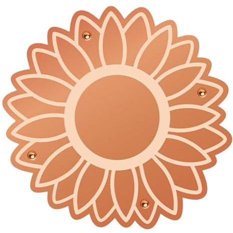 Vogelbad Kupferscheibe Sonnenblumen universelle Sicherheitsscheibe