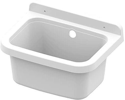 LAVATOIO RESINA A PARETE CM.39X39 CON SIFONE