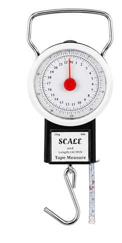 Portable Manual Luggage Scale, Suitcase Hanging Weighing Manual Travel Luggage Scale Portable Digital Scales for Baggage (Manual Luggage Scale - 22Kg)