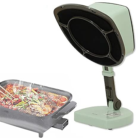 Desktop Range Hood, Mini Desktop Cooker Hood with Angle Adjustment, Rotating Adjustment Wind Power, Easy to Clean, Low Noise, Extractor Fan for Home, Kitchen Hot Pot, BBQ