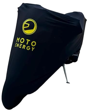 Funda de Moto elástica para Zonas de Interior. Máxima Calidad. Protege tu Moto o Bicicletas del Polvo y arañazos. Viene con Bolsa de almacenaje. NO Resistente al Agua. Talla XL - XXL (280x180x150 cm)