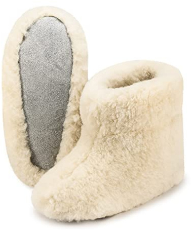 ESTRO Chaussons Femme Hiver Chaud - Chausson Laine Homme Pantoufles Homme Chaudes Pantoufle Femme Hiver OLE (41, Ivoire)