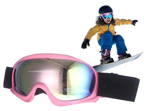 Teksome Lunettes de sports de neige – Lunettes de ski souples avec protection UV pour de 3 à 10 ans