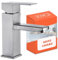 Mitigeur lavabo acier inoxydable eau chaude et froide avec 2 flexibles inclus robinet lavabo robinets de lavabo pour salle de bain